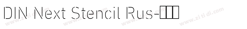 DIN Next Stencil Rus字体转换